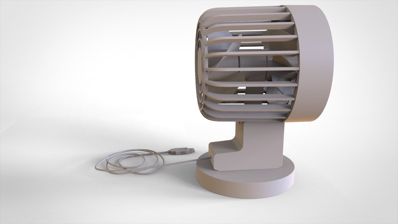 Mini electric fan 3D model_9