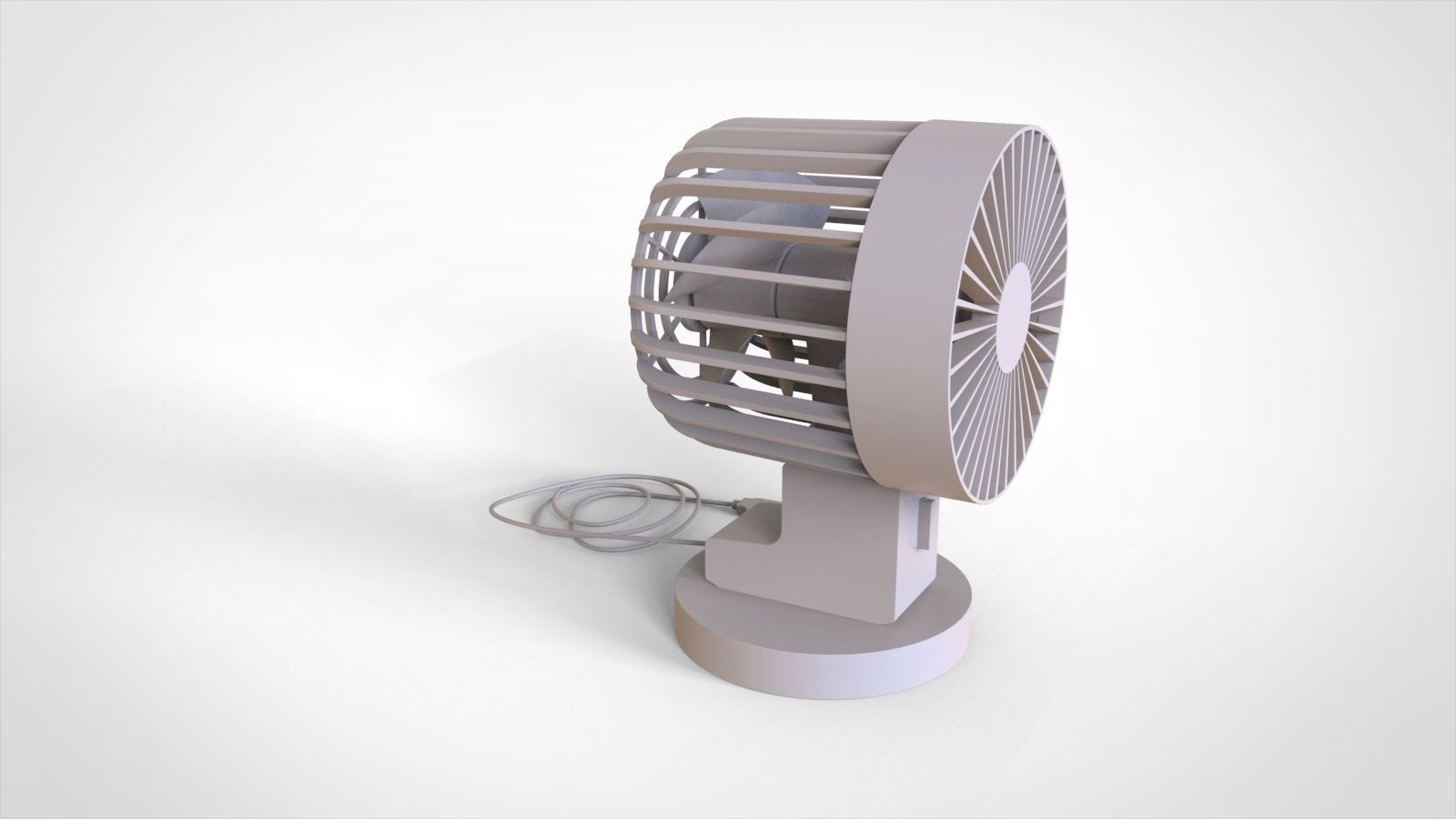 Mini electric fan 3D model_6