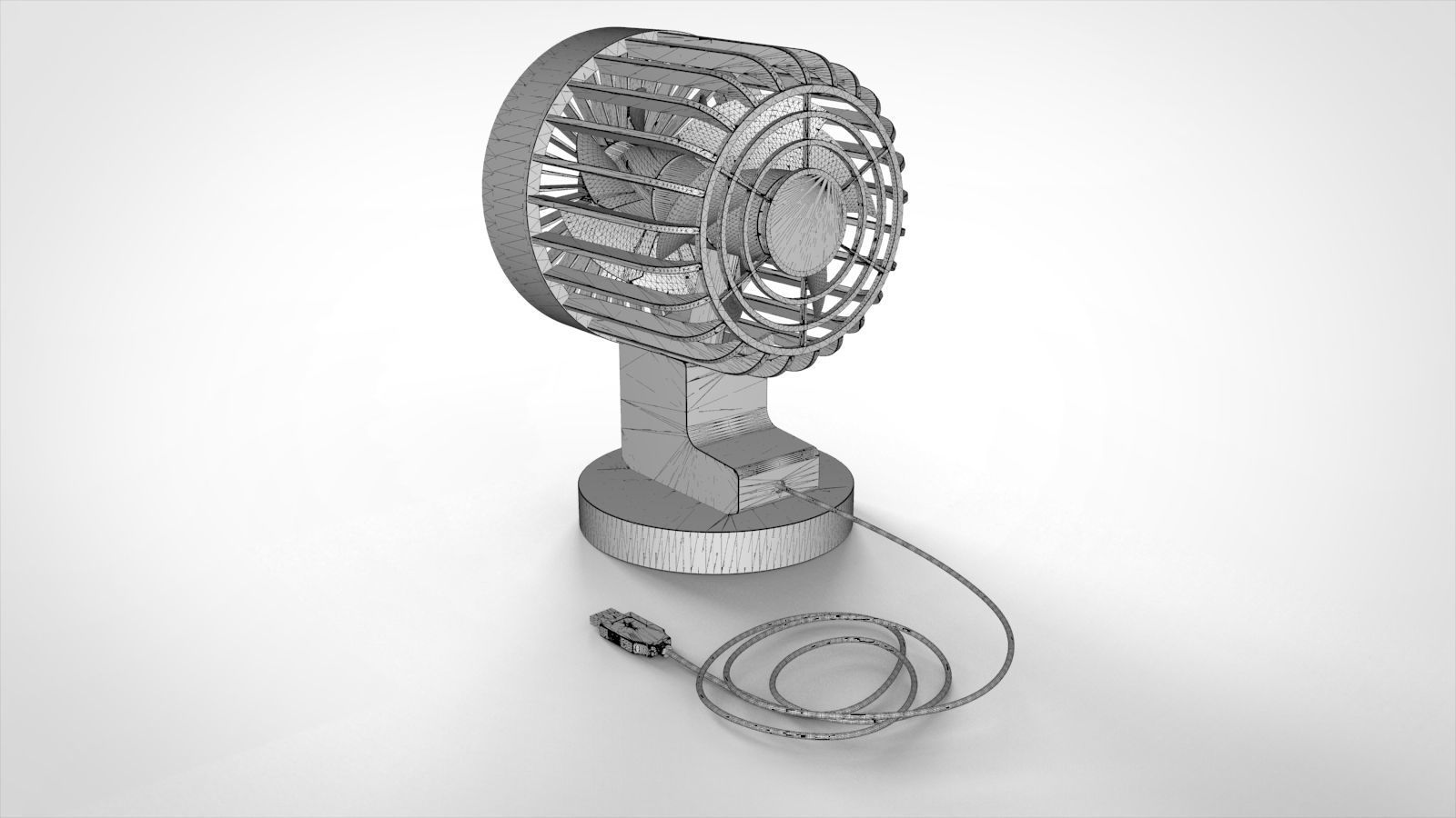Mini electric fan 3D model_13