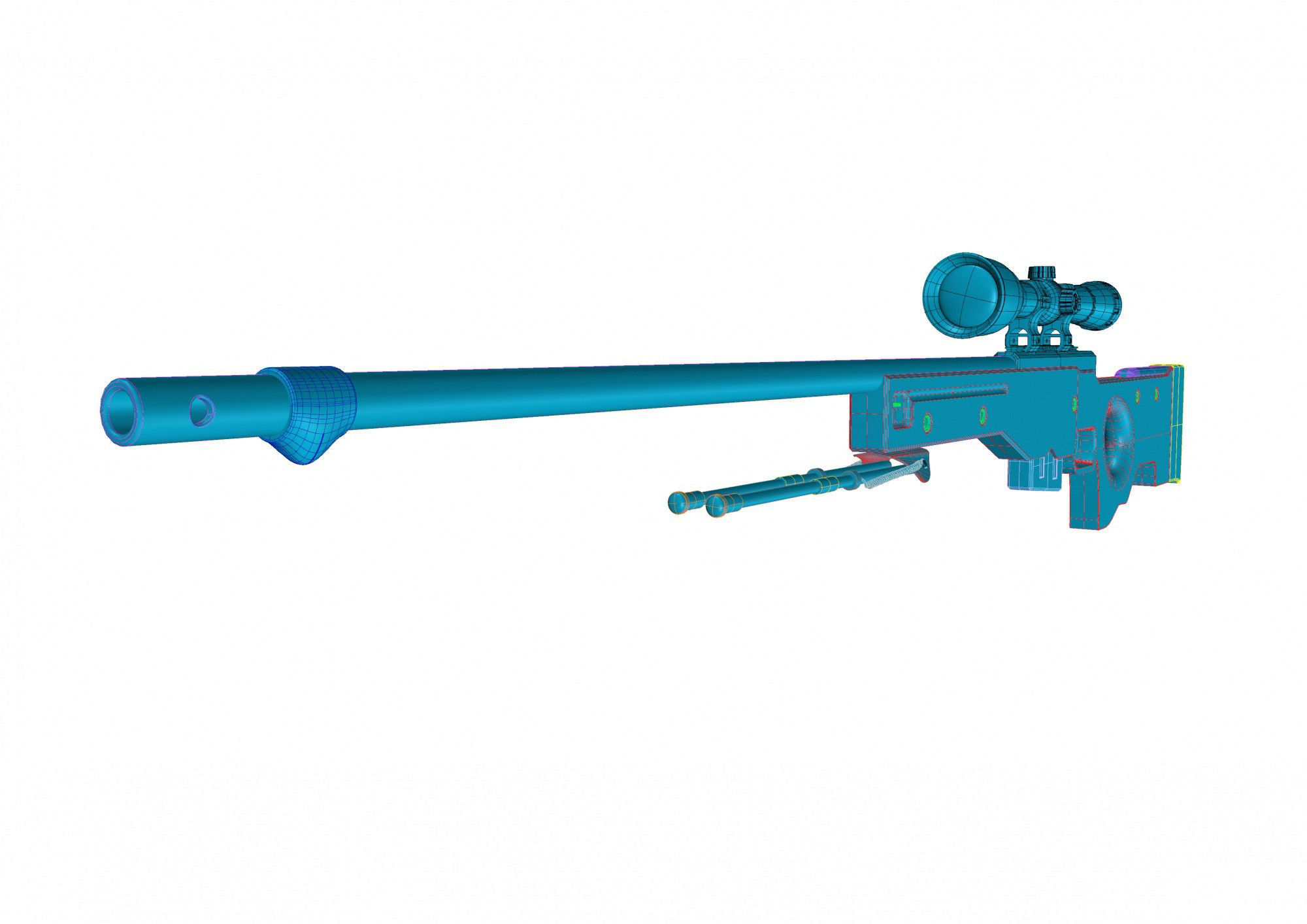 AWP Sniper Rifle 3D model_16