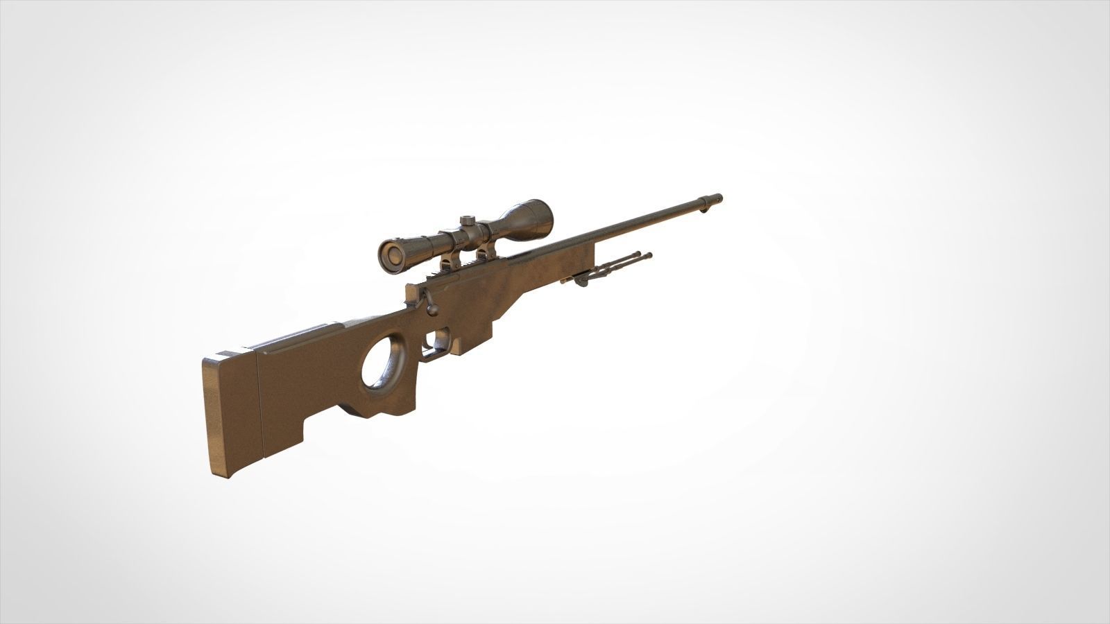 AWP Sniper Rifle 3D model_6