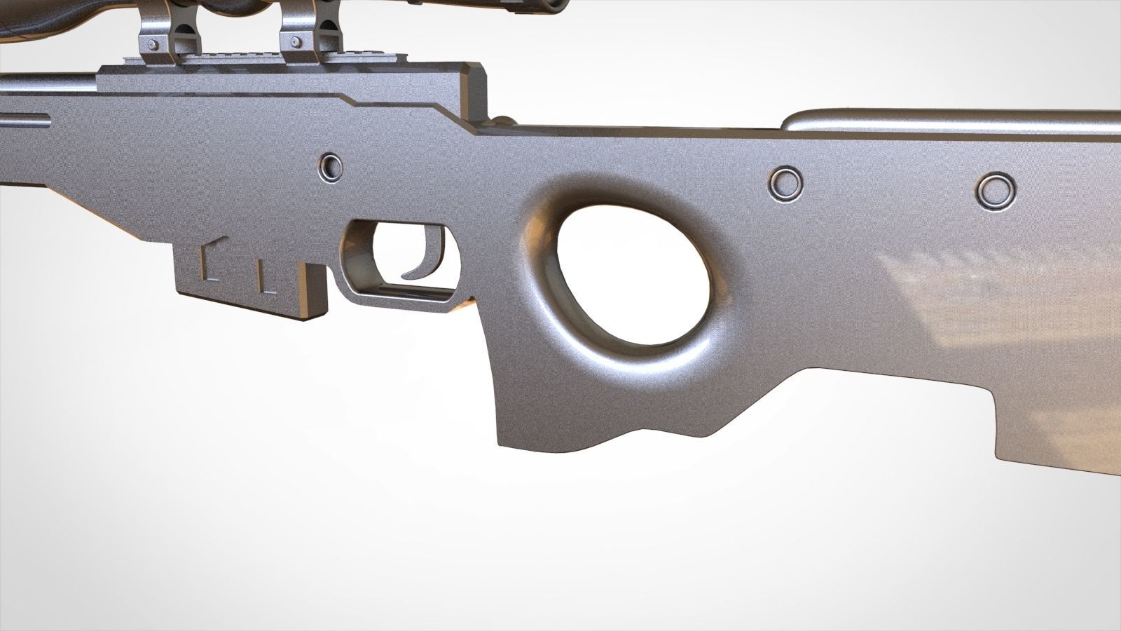 AWP Sniper Rifle 3D model_9