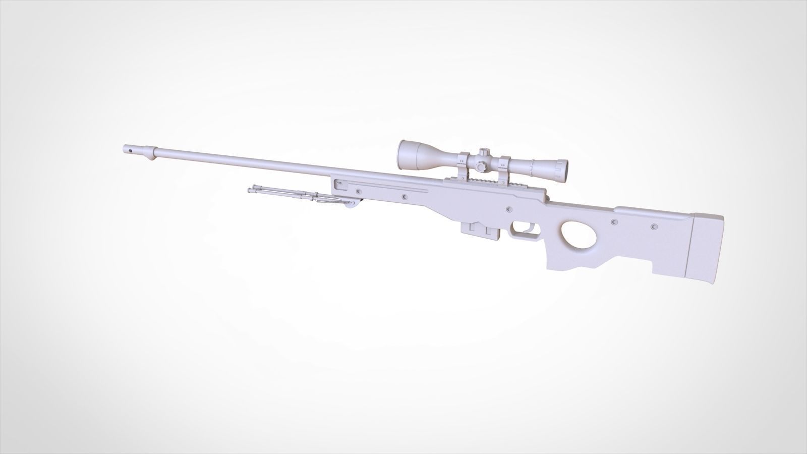 AWP Sniper Rifle 3D model_1