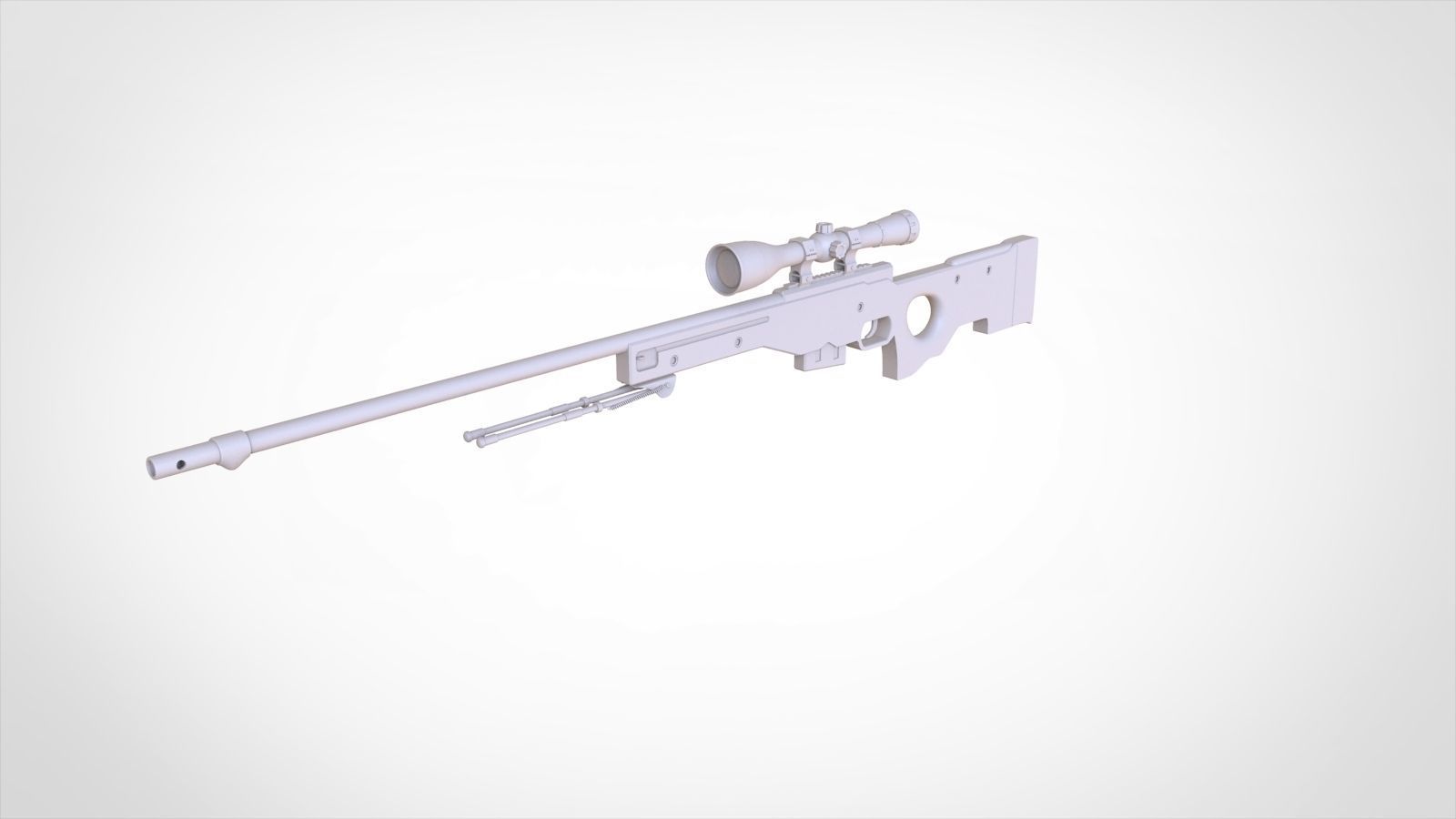 AWP Sniper Rifle 3D model_2