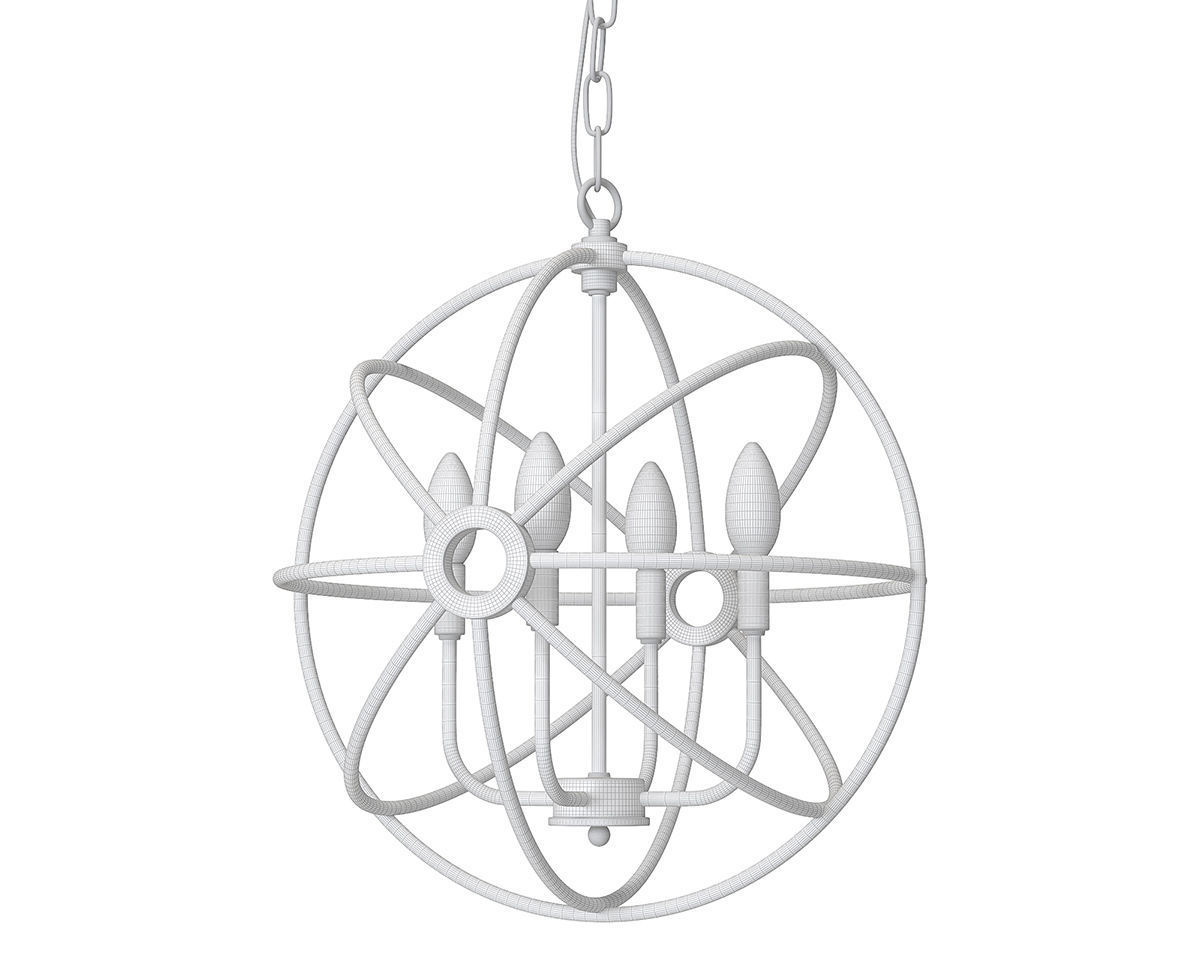 Ironclad Industrial-Style 4 Light 3D model_7