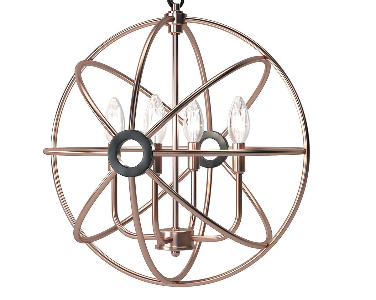 Ironclad Industrial-Style 4 Light 3D model_5