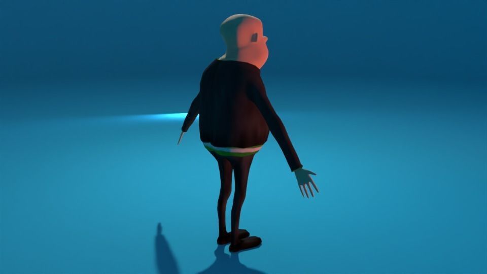 Character cartoon man in suit and tie Free low-poly 3D model_5