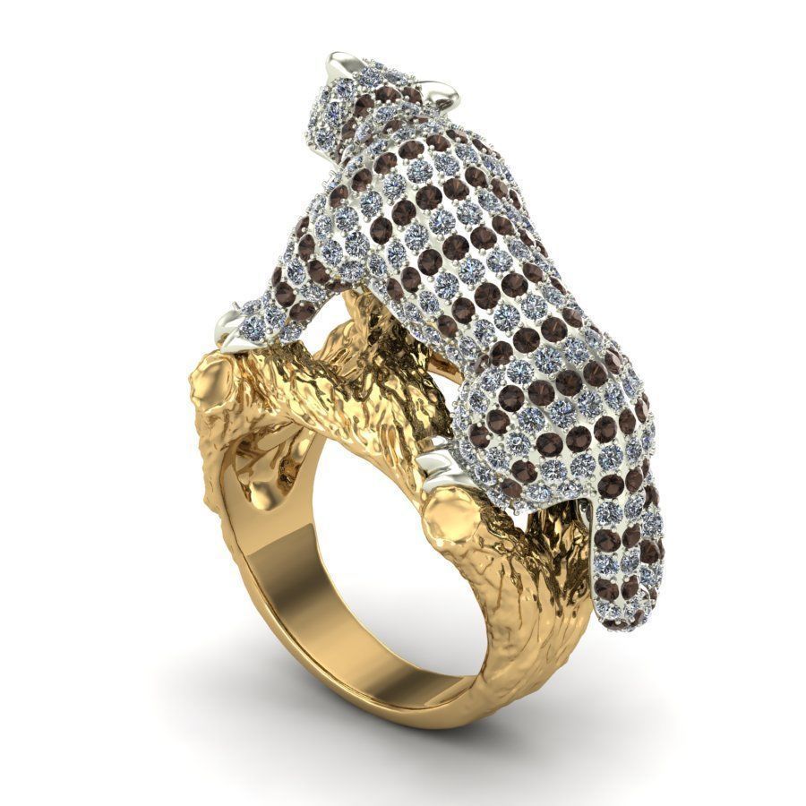 Ring White tiger cub 3D print model_8