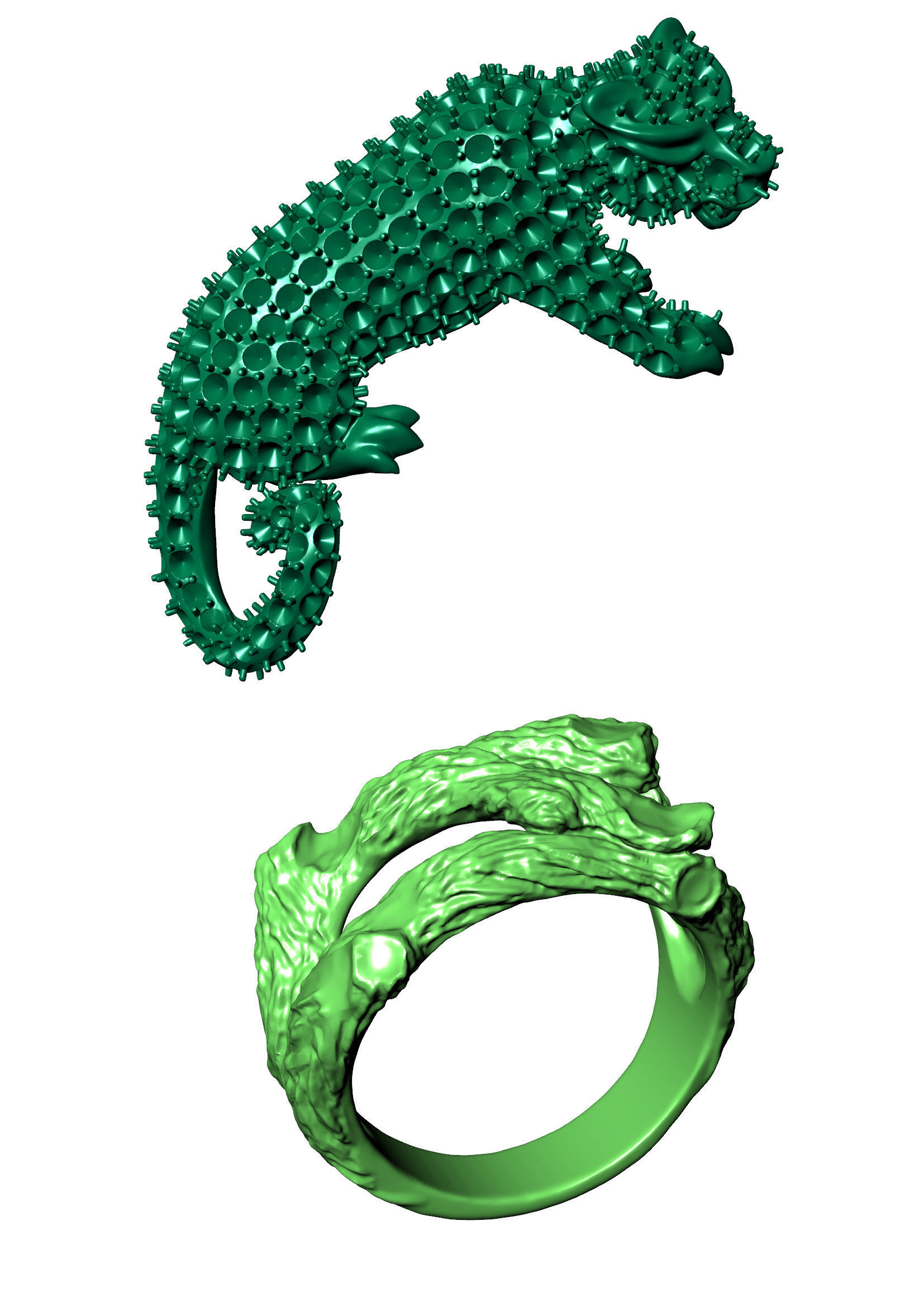 Ring White tiger cub 3D print model_6