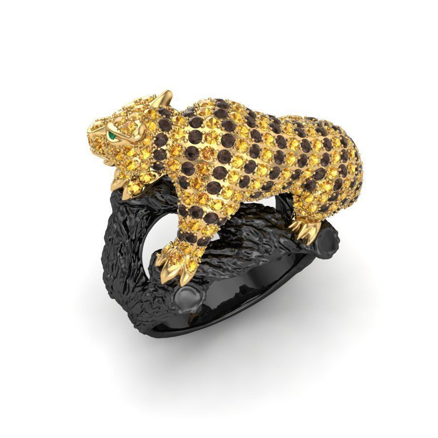 Ring White tiger cub 3D print model_9