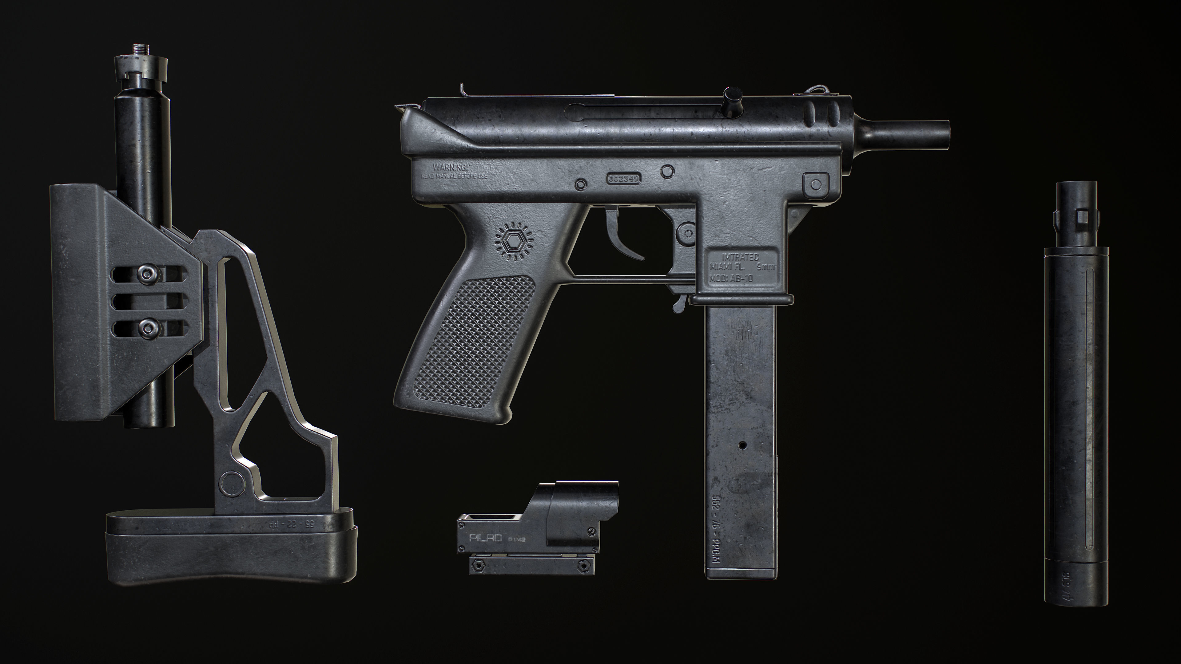 AB-10 Free low-poly 3D model_5