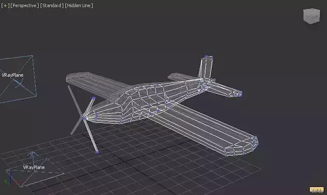Low poly 3D model of airplane Utva 75 Free low-poly 3D model