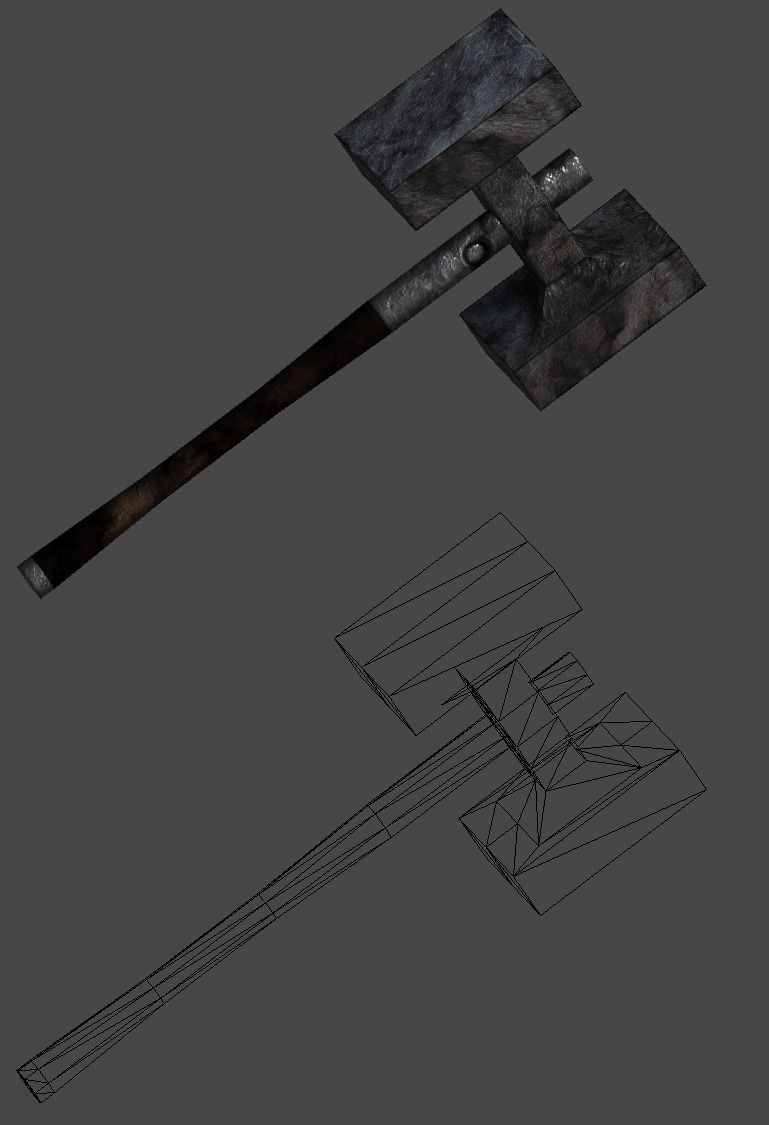 hammer1 hammer Low-poly 3D model_9