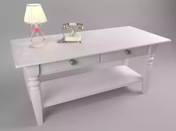 Bedroom furniture set dressing table classical phone and lamp