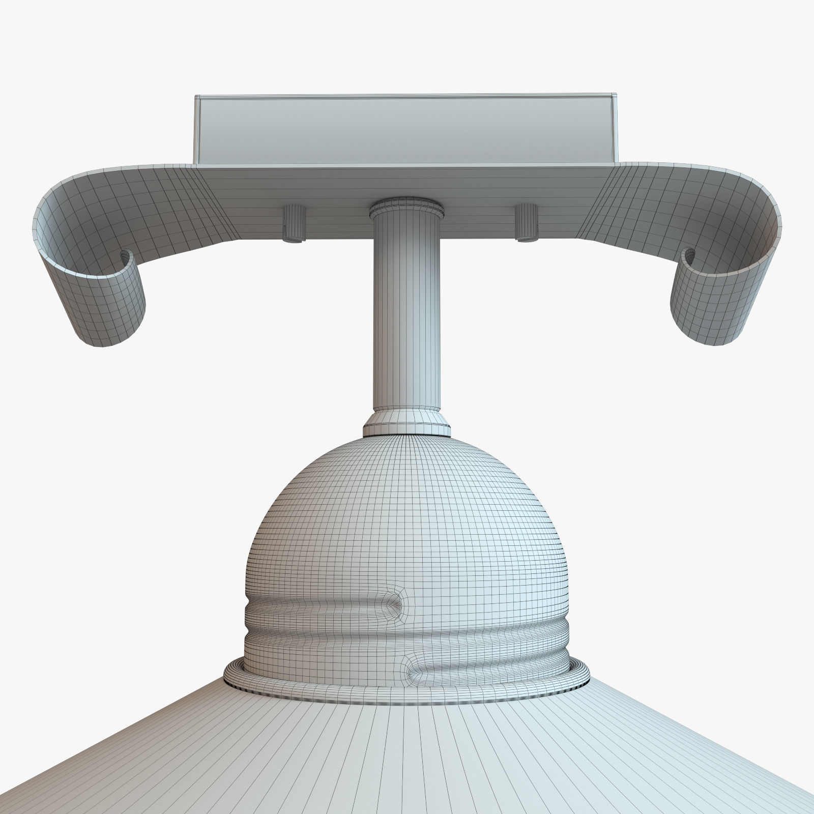 Chandelier metal ceiling light with glass bulb 3D model_5