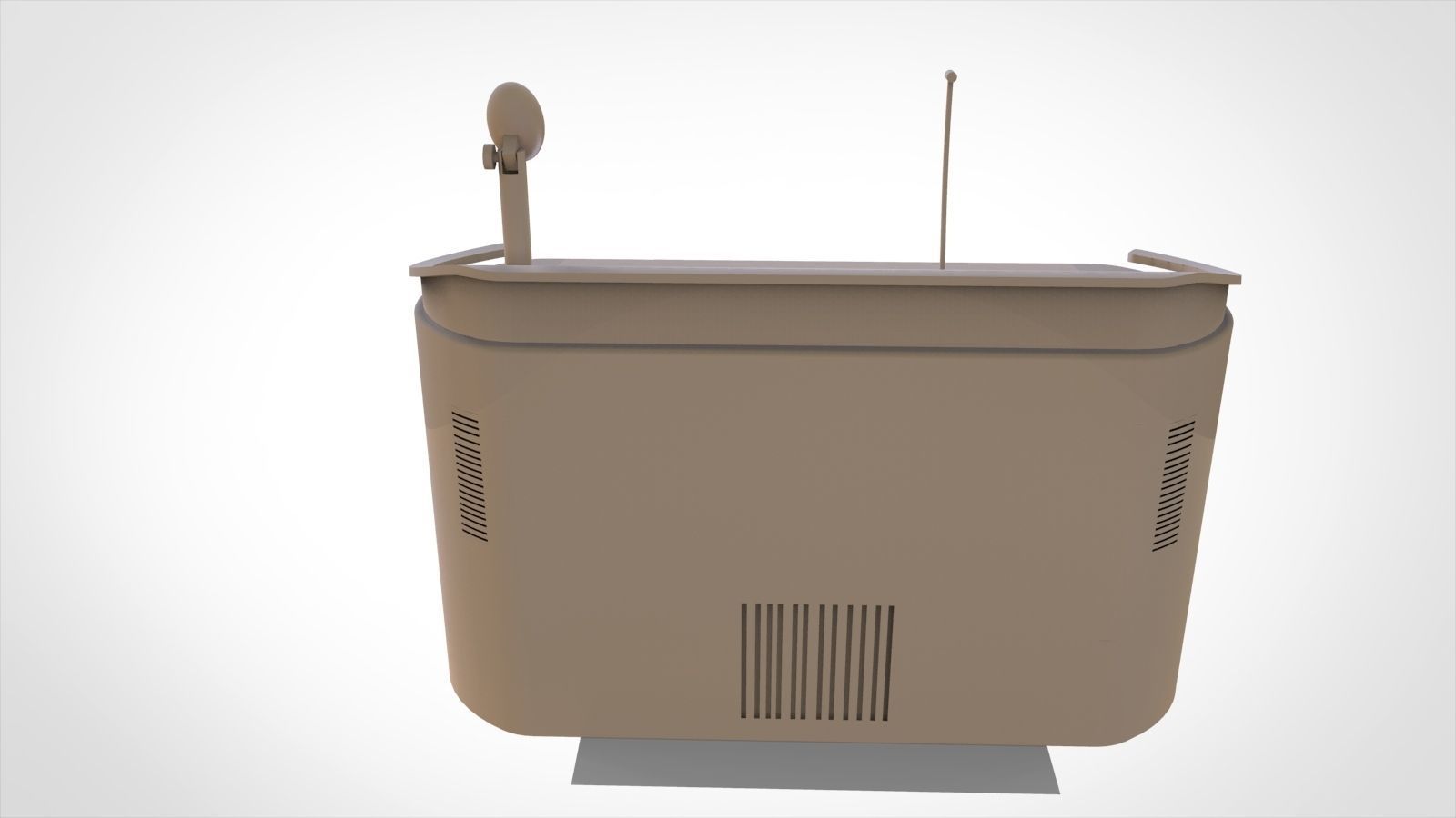 wooden Office table 3D model_4