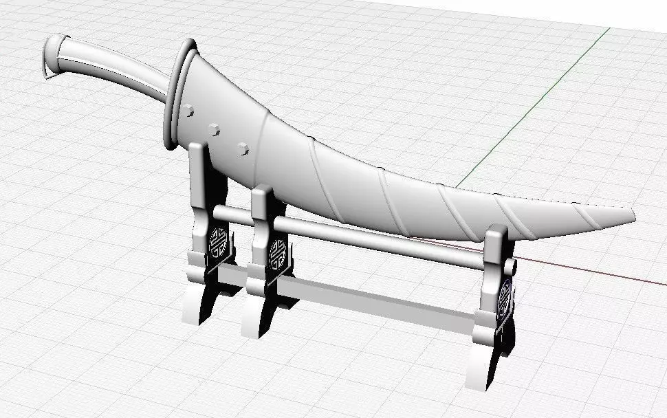 Handicraft knife 3D model_0