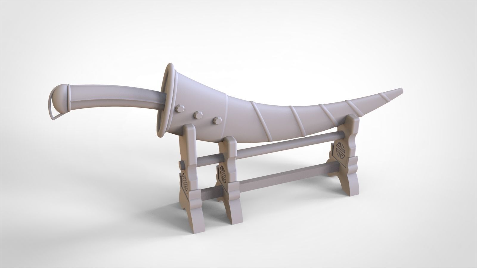 Handicraft knife 3D model_1