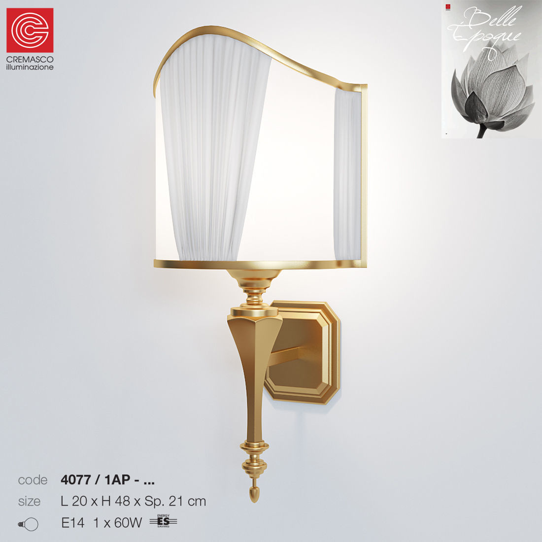 sconce Btlle Epoque 4077 3D model_5