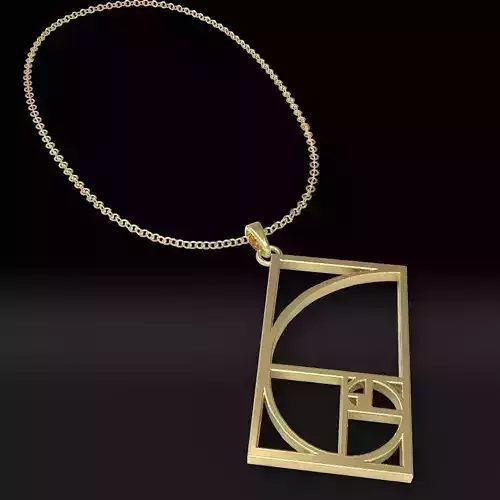 Pendant golden ratio necklace