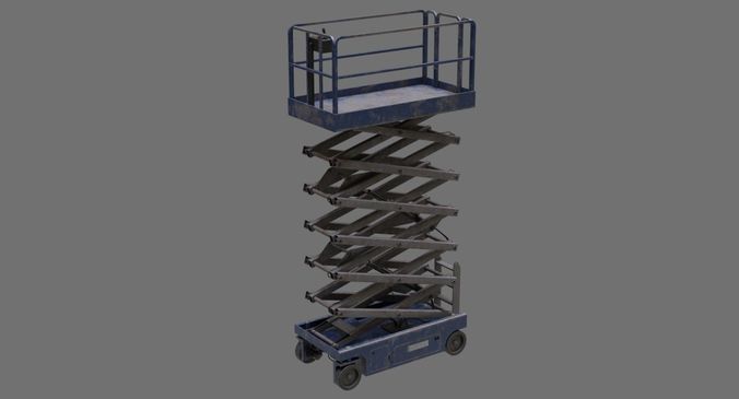 Scissor Lift 1B Low-poly 3D model