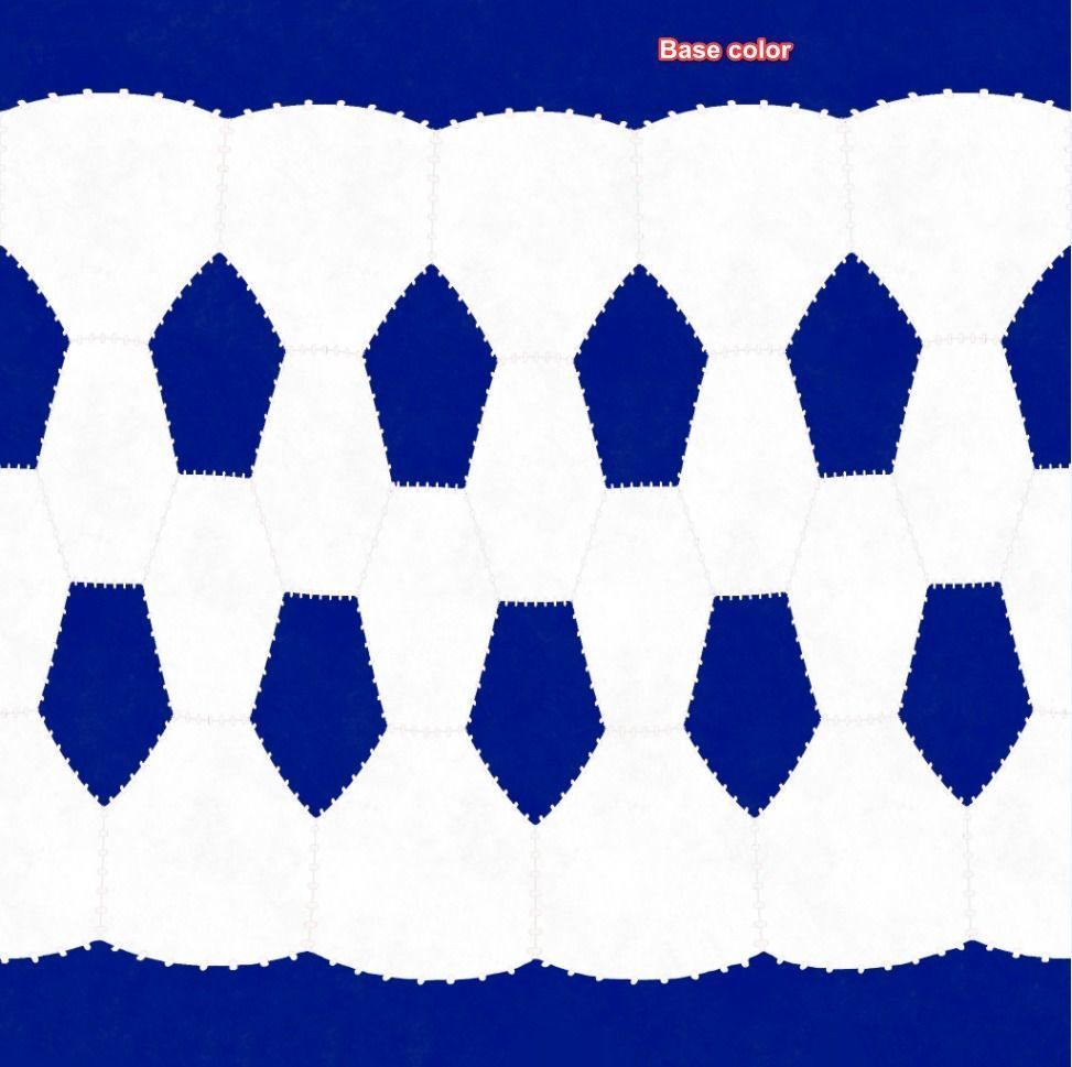 Soccer ball scratched PBR  Low-poly 3D model_5