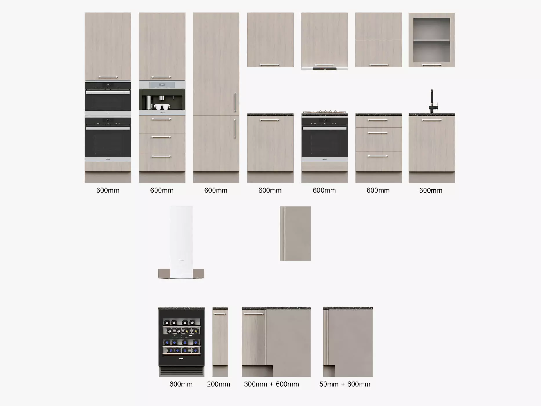 Laminate kitchen 3D model