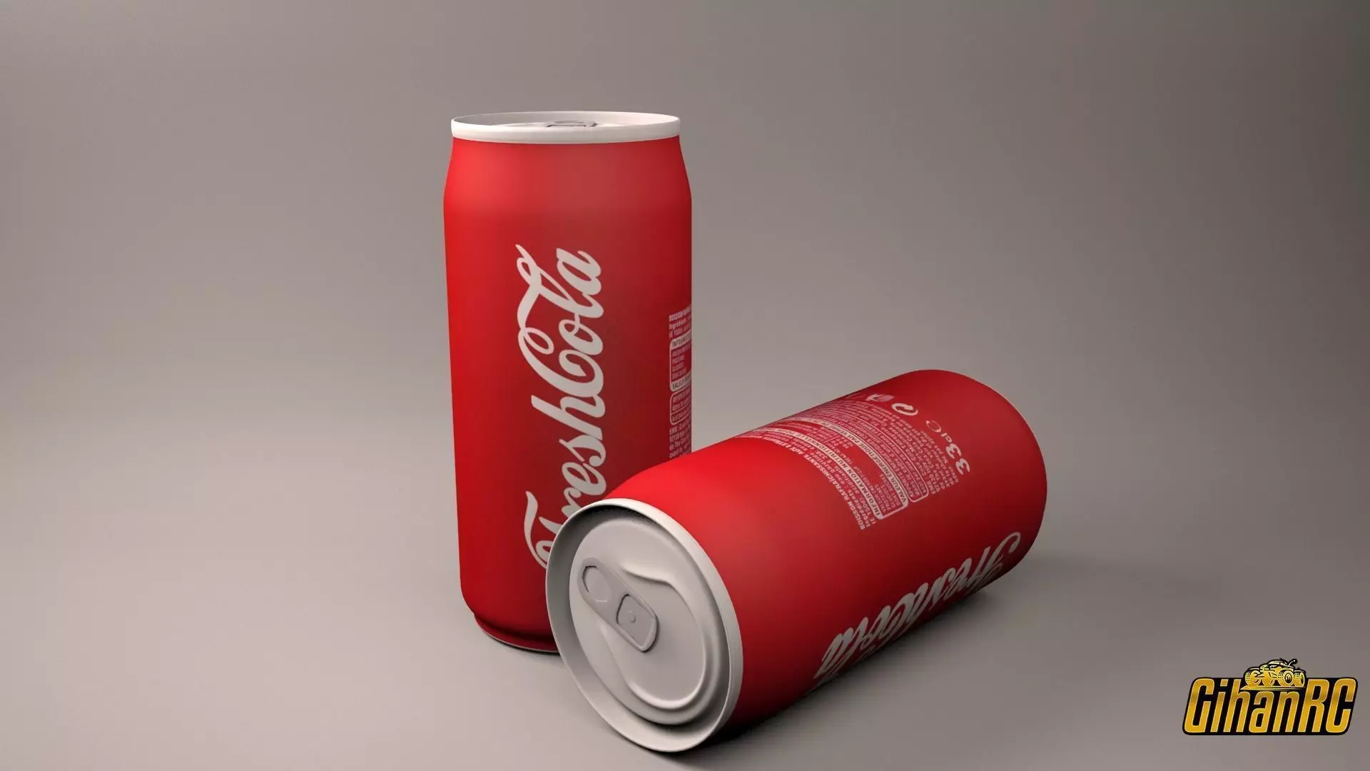 FreshCola Beverage Can Low-poly 3D model_0