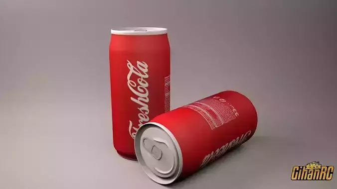 FreshCola Beverage Can Low-poly 3D model