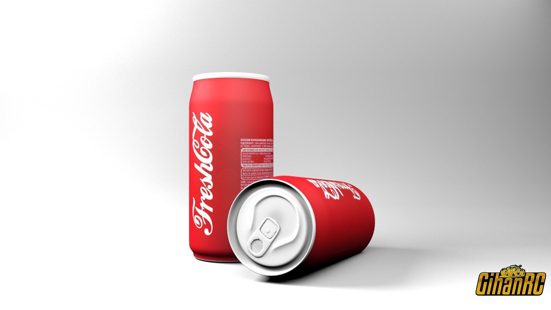 FreshCola Beverage Can Low-poly 3D model_1