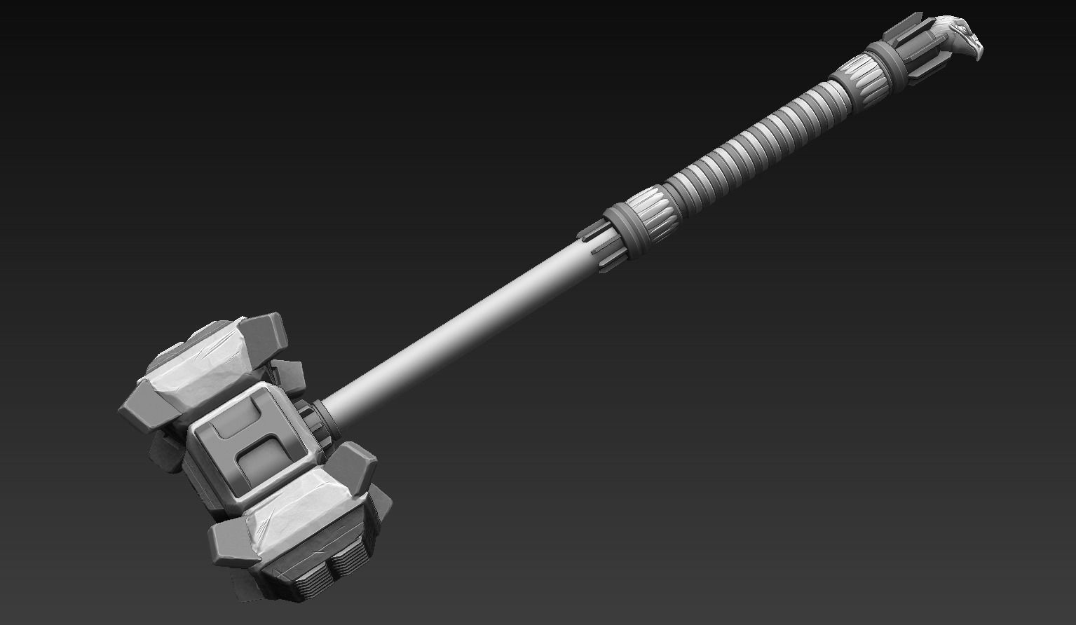 Battle Hammer 3D model_1