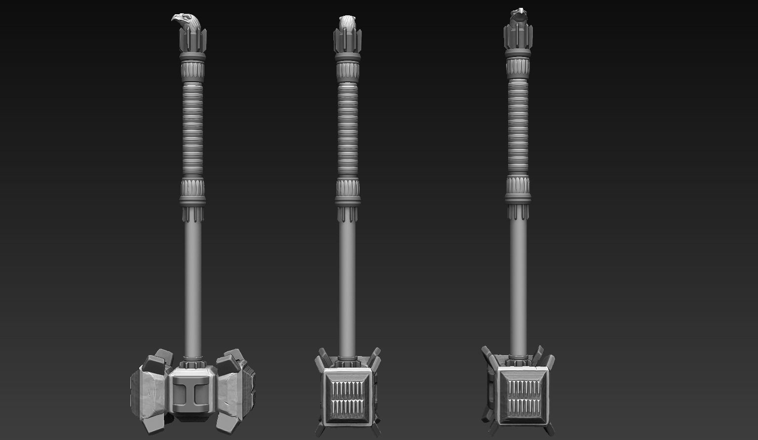 Battle Hammer 3D model_7