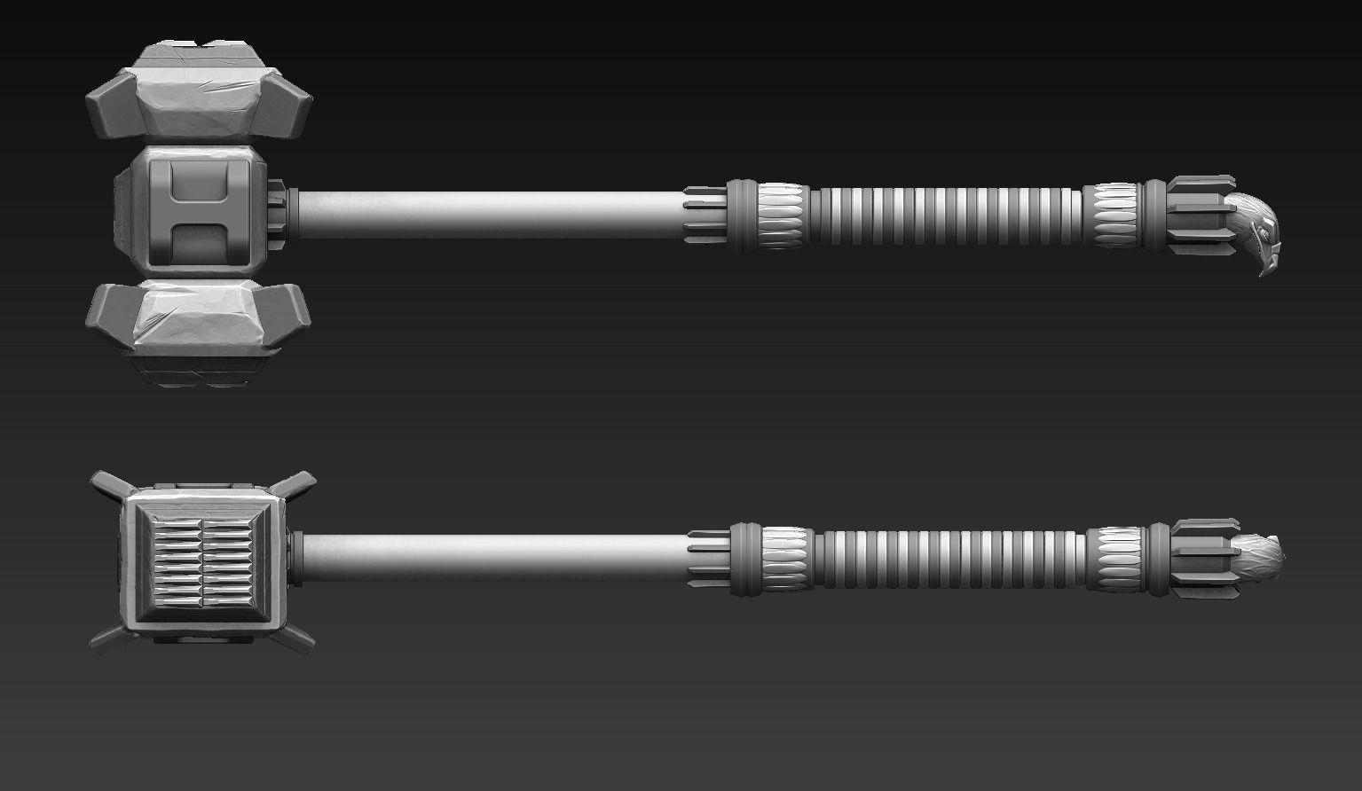 Battle Hammer 3D model_6