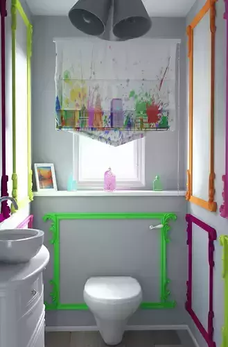 bathroom restroom scene 3D model
