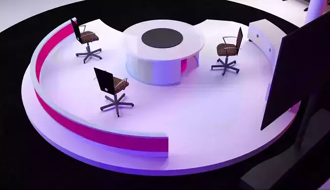 Studio set up for HardTalk Shows