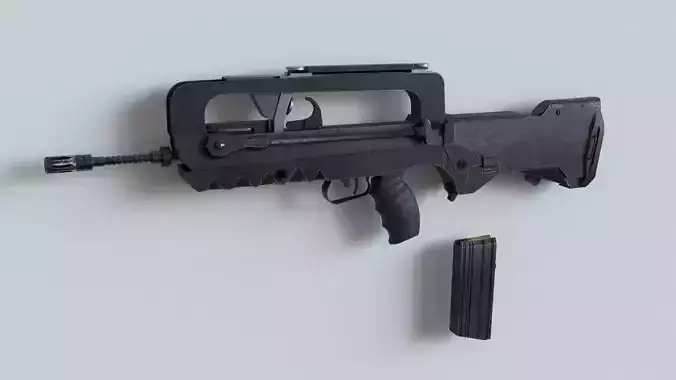 Low poly Famas F1
