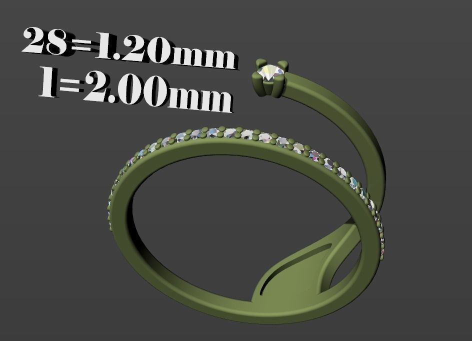 Ring zirconia 3D model 3D printable STL 3DM