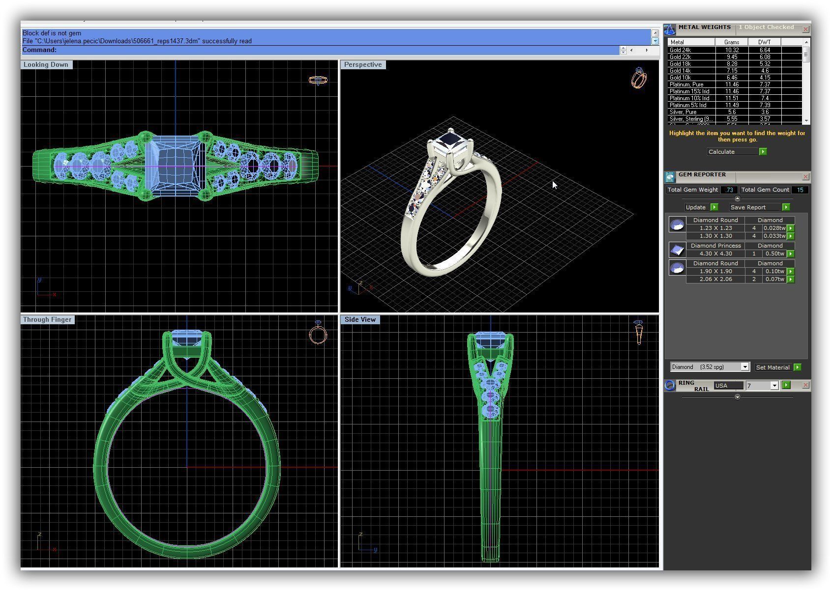 BULK-3DM-WithOut Gems-RING 49 Files 3D print model_3