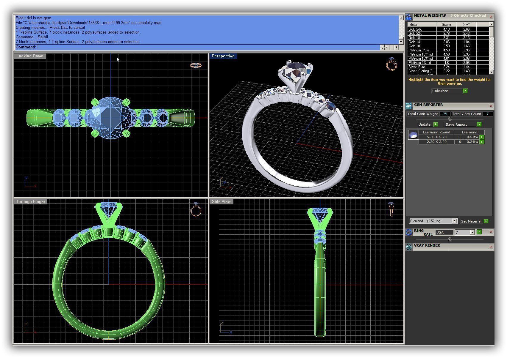 BULK-3DM-WithOut Gems-RING 49 Files 3D print model_38
