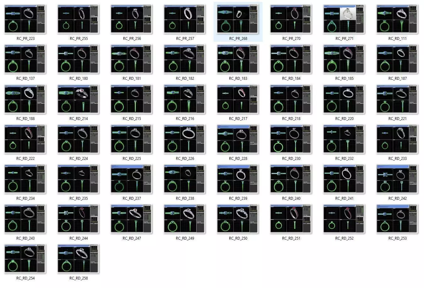 BULK-3DM-WithOut Gems-RING 49 Files 3D print model_0