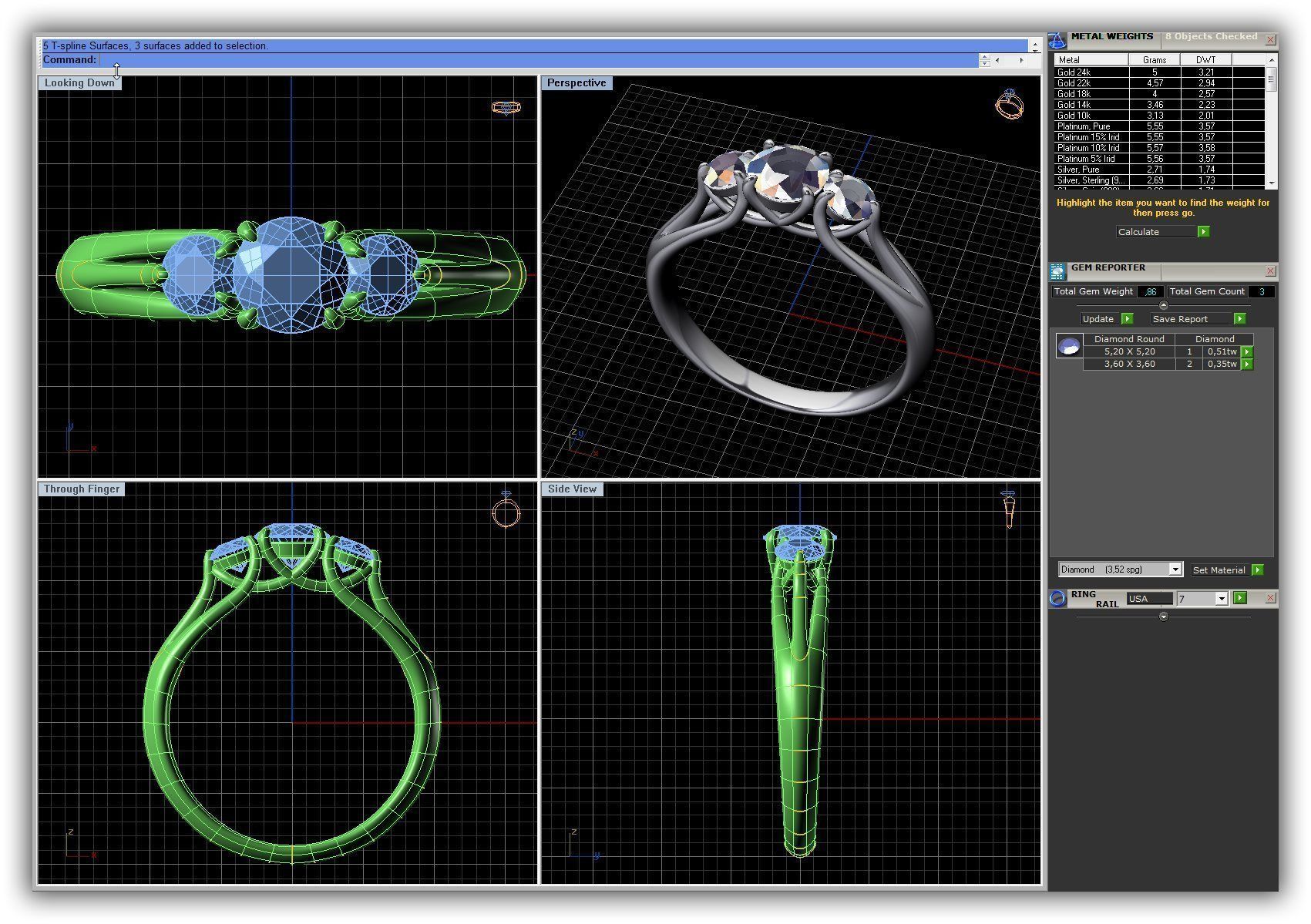 BULK-3DM-WithOut Gems-RING 50 Files 3D print model_31