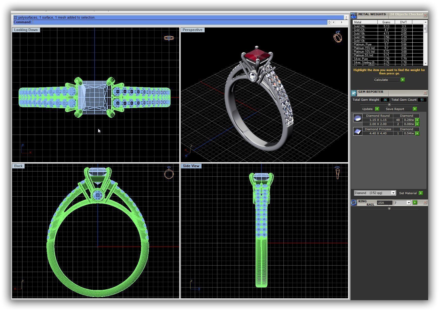 BULK-3DM-WithOut Gems-RING 50 Files 3D print model_5