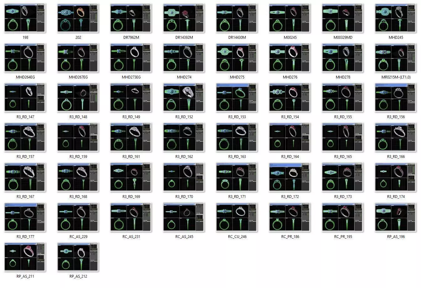 BULK-3DM-WithOut Gems-RING 50 Files 3D print model_0