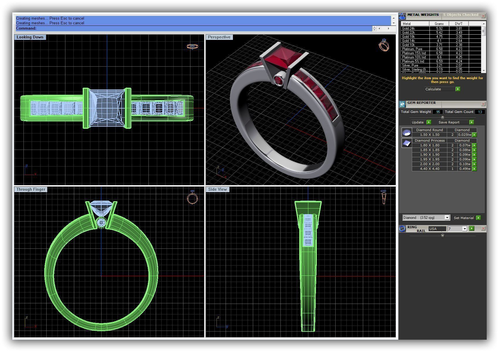 BULK-3DM-WithOut Gems-RING 50 Files 3D print model_48