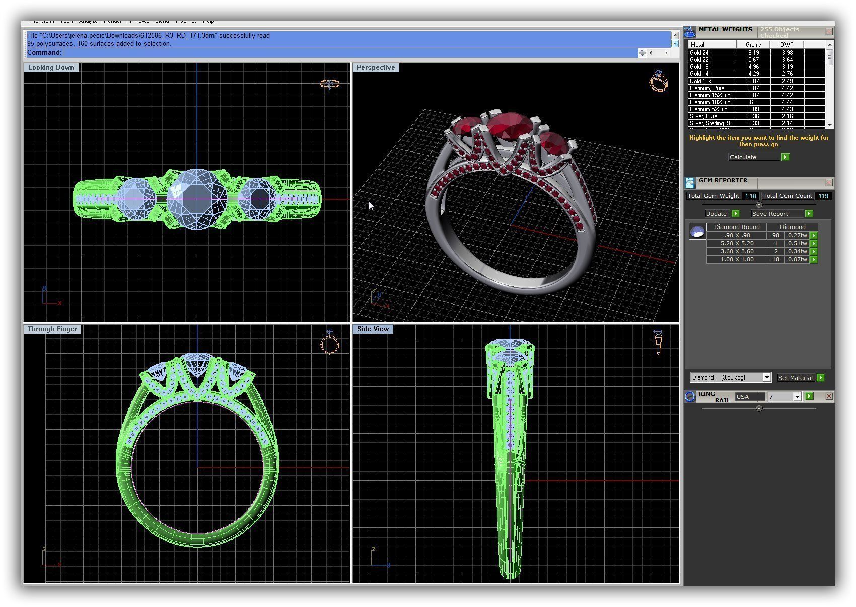 BULK-3DM-WithOut Gems-RING 50 Files 3D print model_39