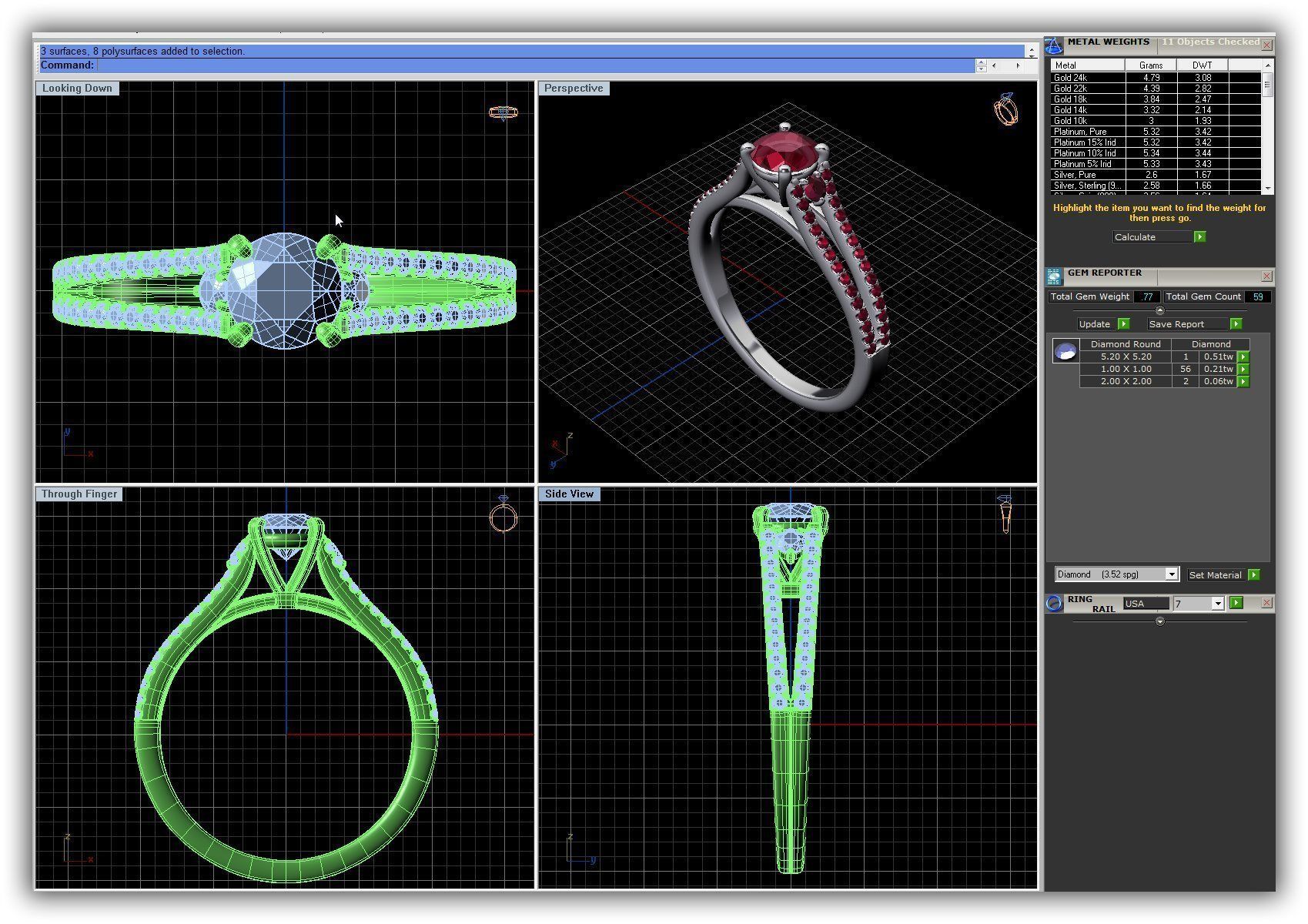 BULK-3DM-WithOut Gems-RING 50 Files 3D print model_8