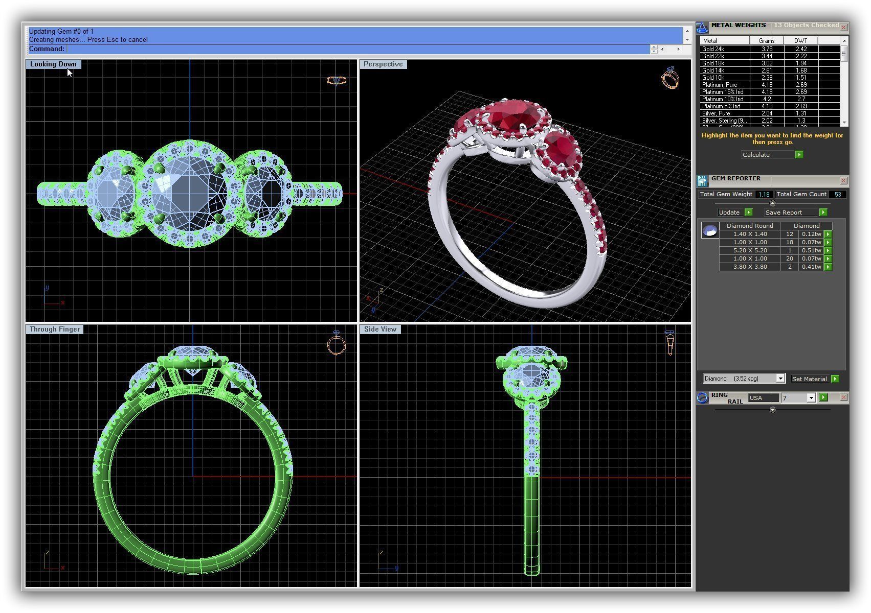 BULK-3DM-WithOut Gems-RING 50 Files 3D print model_25
