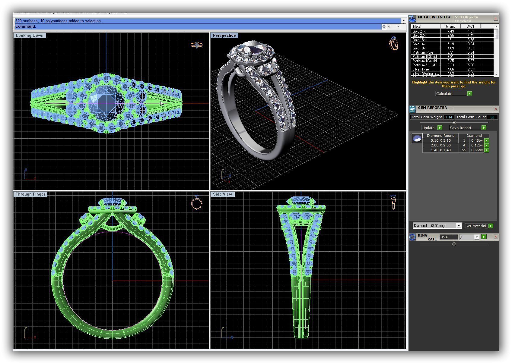 BULK-3DM-WithOut Gems-RING 50 Files 3D print model_4