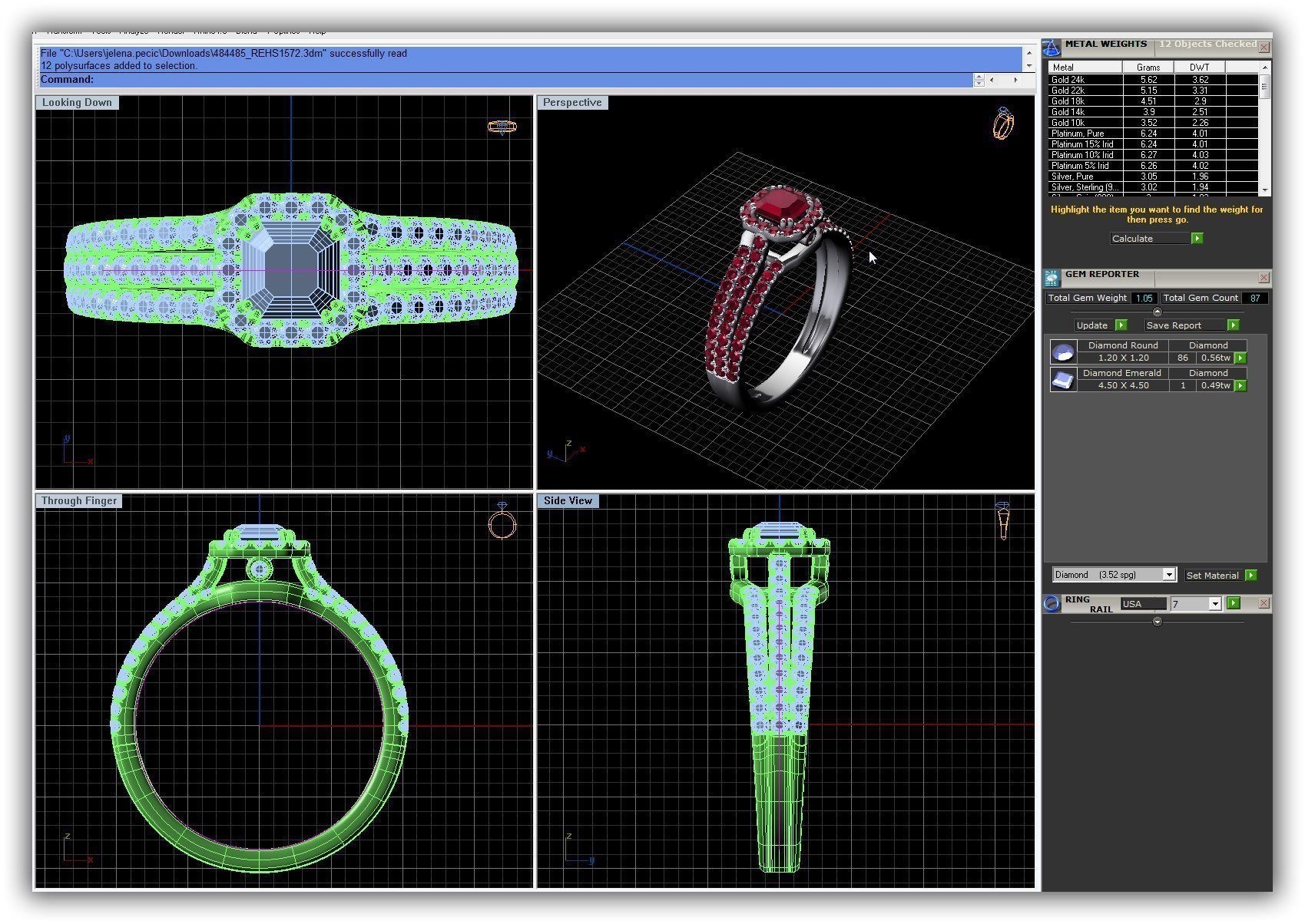 BULK-3DM-WithOut Gems-RING 50 Files 3D print model_49