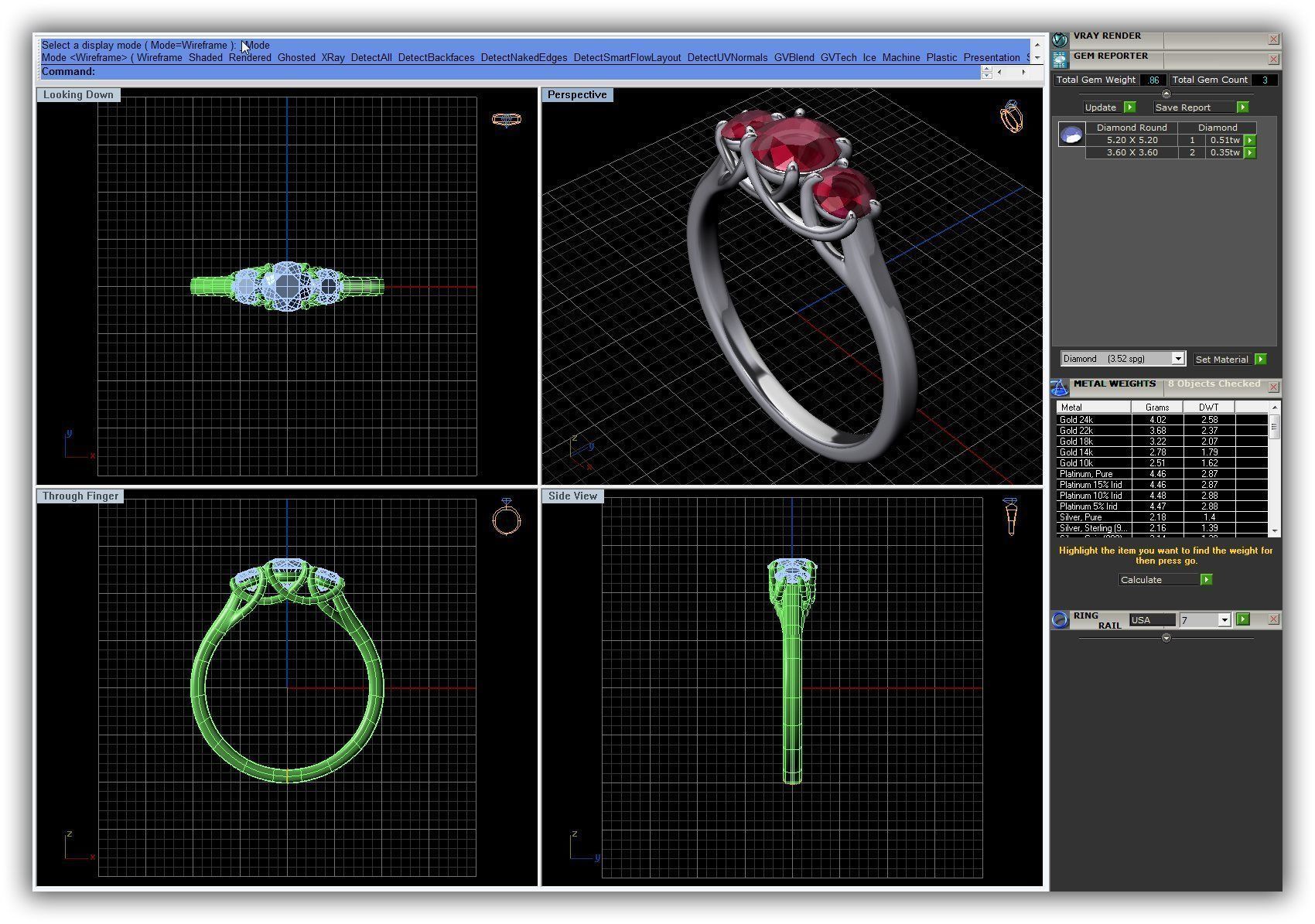 BULK-3DM-WithOut Gems-RING 50 Files 3D print model_28
